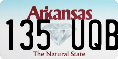 AR license plate 135UQB