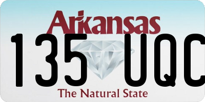 AR license plate 135UQC