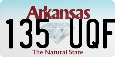 AR license plate 135UQF