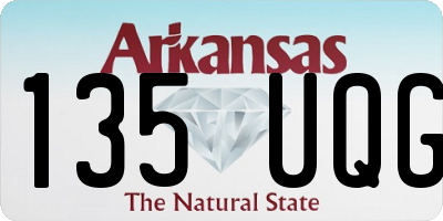 AR license plate 135UQG