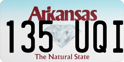 AR license plate 135UQI