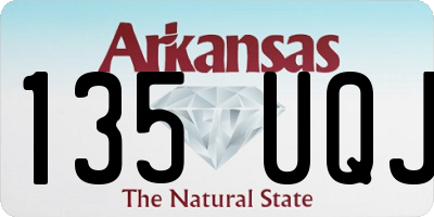 AR license plate 135UQJ