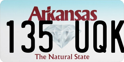 AR license plate 135UQK