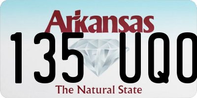 AR license plate 135UQO