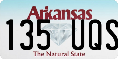 AR license plate 135UQS