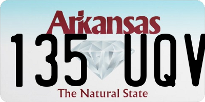 AR license plate 135UQV