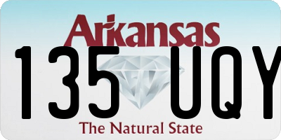 AR license plate 135UQY