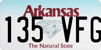 AR license plate 135VFG
