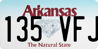 AR license plate 135VFJ