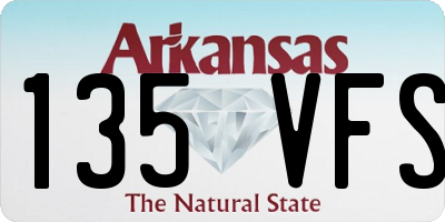 AR license plate 135VFS