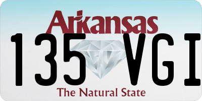 AR license plate 135VGI