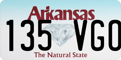 AR license plate 135VGO