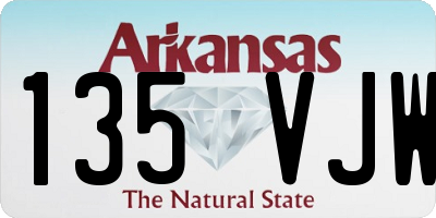 AR license plate 135VJW