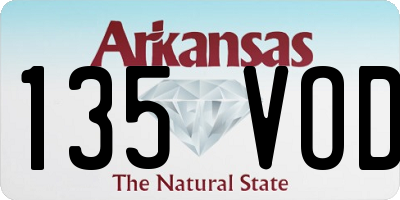 AR license plate 135VOD