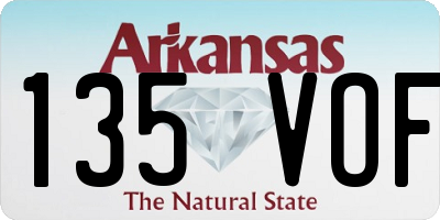 AR license plate 135VOF