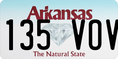 AR license plate 135VOV