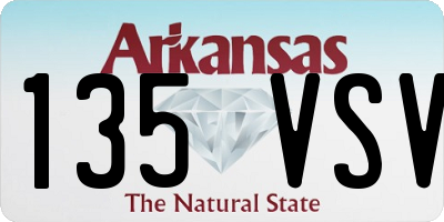 AR license plate 135VSV