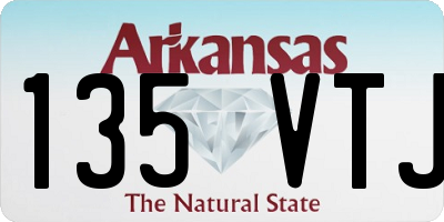 AR license plate 135VTJ