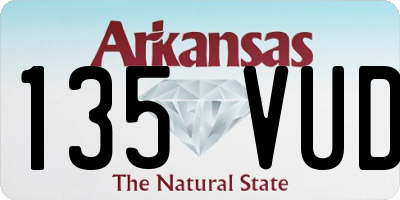 AR license plate 135VUD