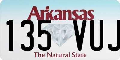 AR license plate 135VUJ