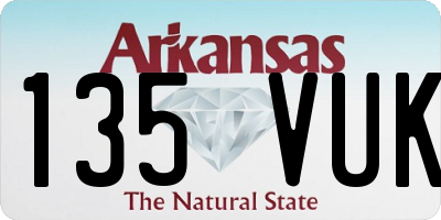 AR license plate 135VUK
