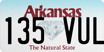 AR license plate 135VUL