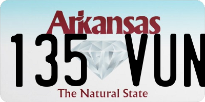 AR license plate 135VUN