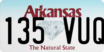 AR license plate 135VUQ