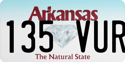 AR license plate 135VUR