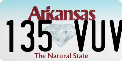 AR license plate 135VUV