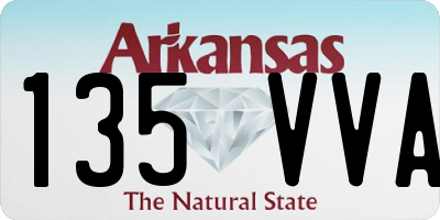 AR license plate 135VVA