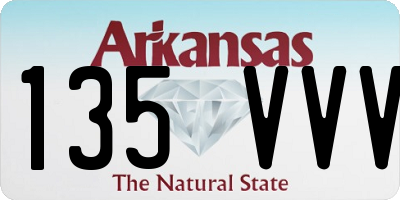 AR license plate 135VVV