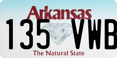 AR license plate 135VWB