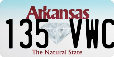 AR license plate 135VWC