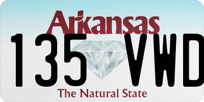 AR license plate 135VWD