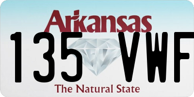 AR license plate 135VWF