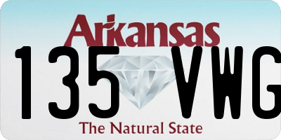 AR license plate 135VWG