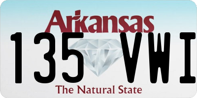 AR license plate 135VWI