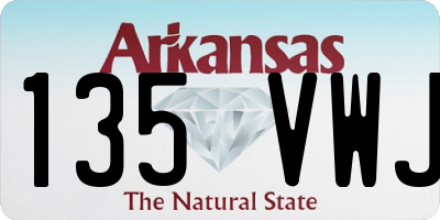 AR license plate 135VWJ