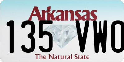 AR license plate 135VWO