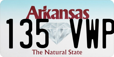 AR license plate 135VWP