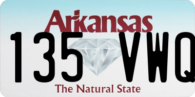 AR license plate 135VWQ