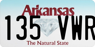 AR license plate 135VWR