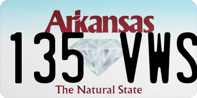 AR license plate 135VWS