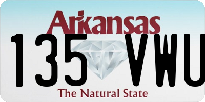 AR license plate 135VWU