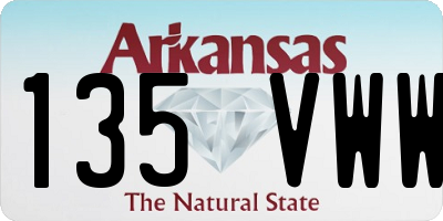 AR license plate 135VWW