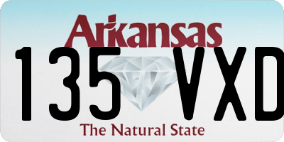 AR license plate 135VXD