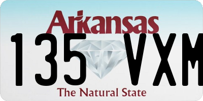 AR license plate 135VXM