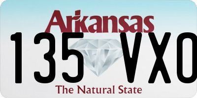 AR license plate 135VXO