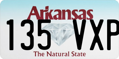 AR license plate 135VXP